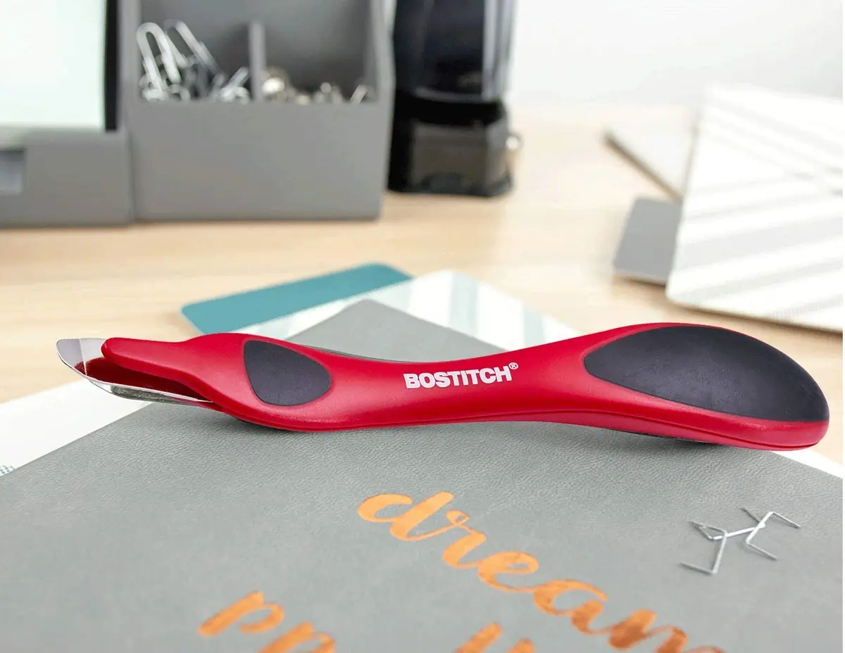 Bostitch Office Professional Magnetic Easy Staple Remover Tool 3 Pack Red Colored Staple Puller Stick | Stapler Remover - view 6