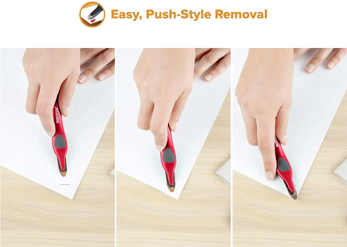 Bostitch Office Professional Magnetic Easy Staple Remover Tool 3 Pack Red Colored Staple Puller Stick | Stapler Remover - view 2