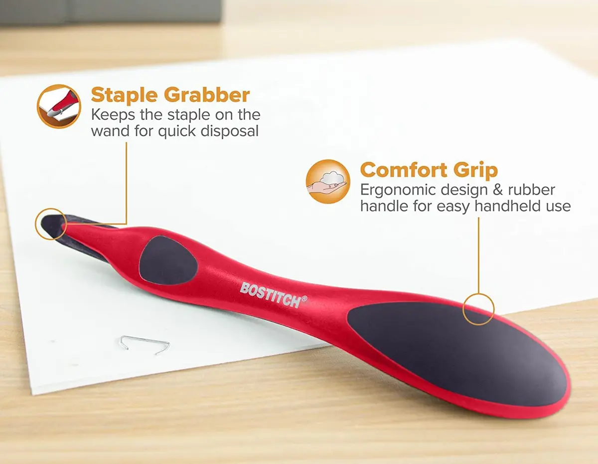 Bostitch Office Professional Magnetic Easy Staple Remover Tool 3 Pack Red Colored Staple Puller Stick | Stapler Remover - view 3