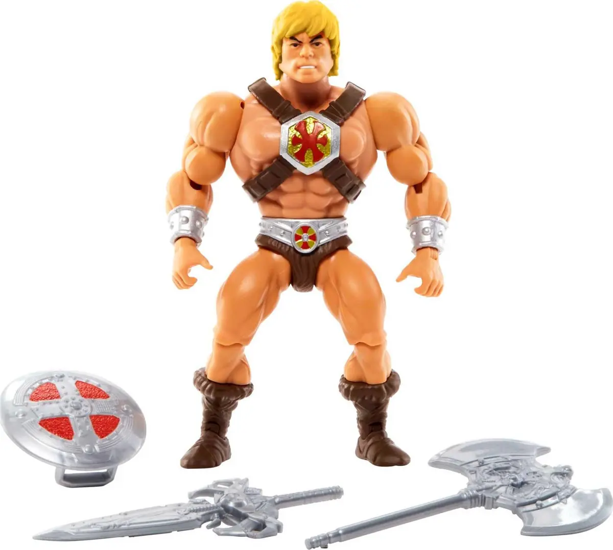 Masters of the Universe Origins He-Man Action Figure 14cm (5.5 Inch) | 16 Moveable Joints for Dynamic Posing - main product image