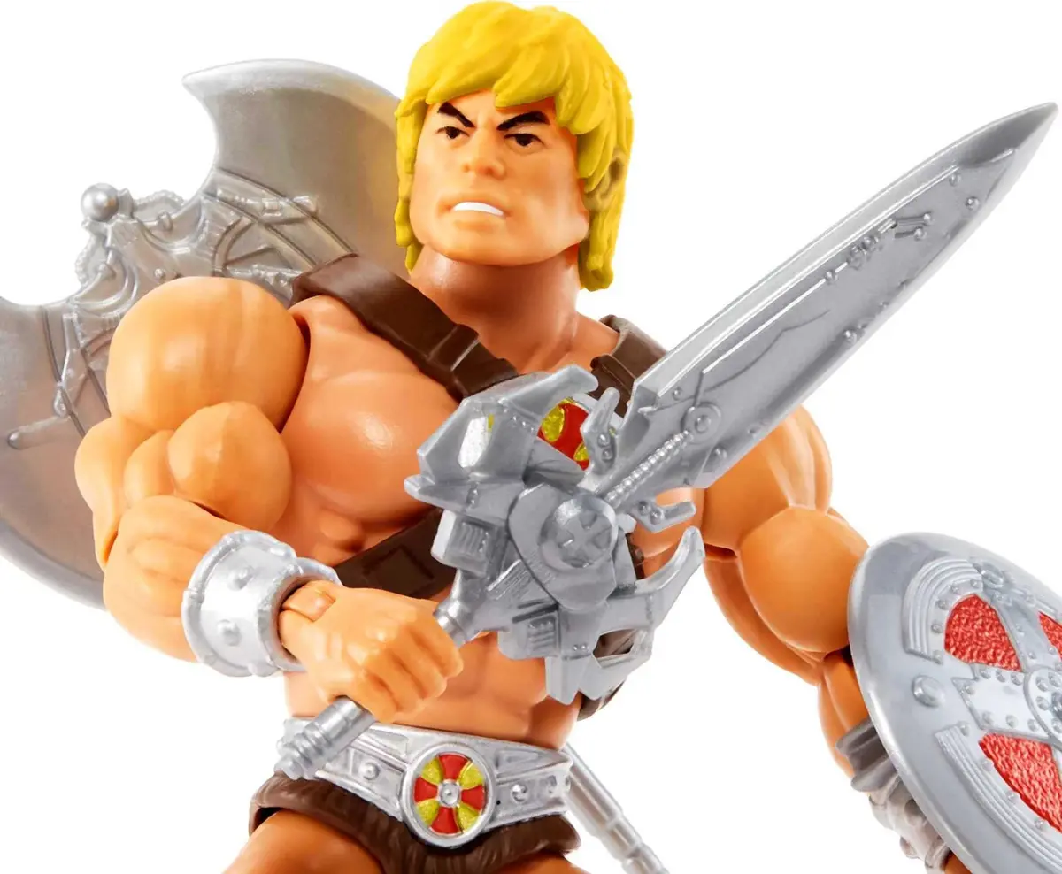 Masters of the Universe Origins He-Man Action Figure 14cm (5.5 Inch) | 16 Moveable Joints for Dynamic Posing - view 3