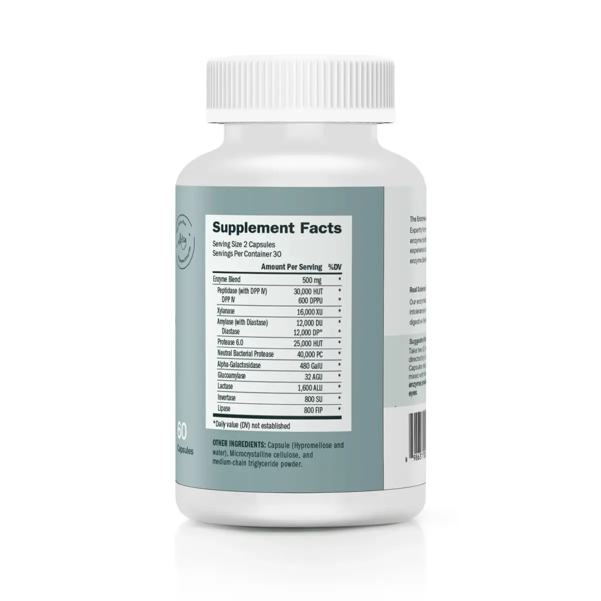 Houston Enzymes TriEnza Digestive Enzyme Supplement 60 Capsules | Supports Gluten, Casein, Soy Digestion - view 2