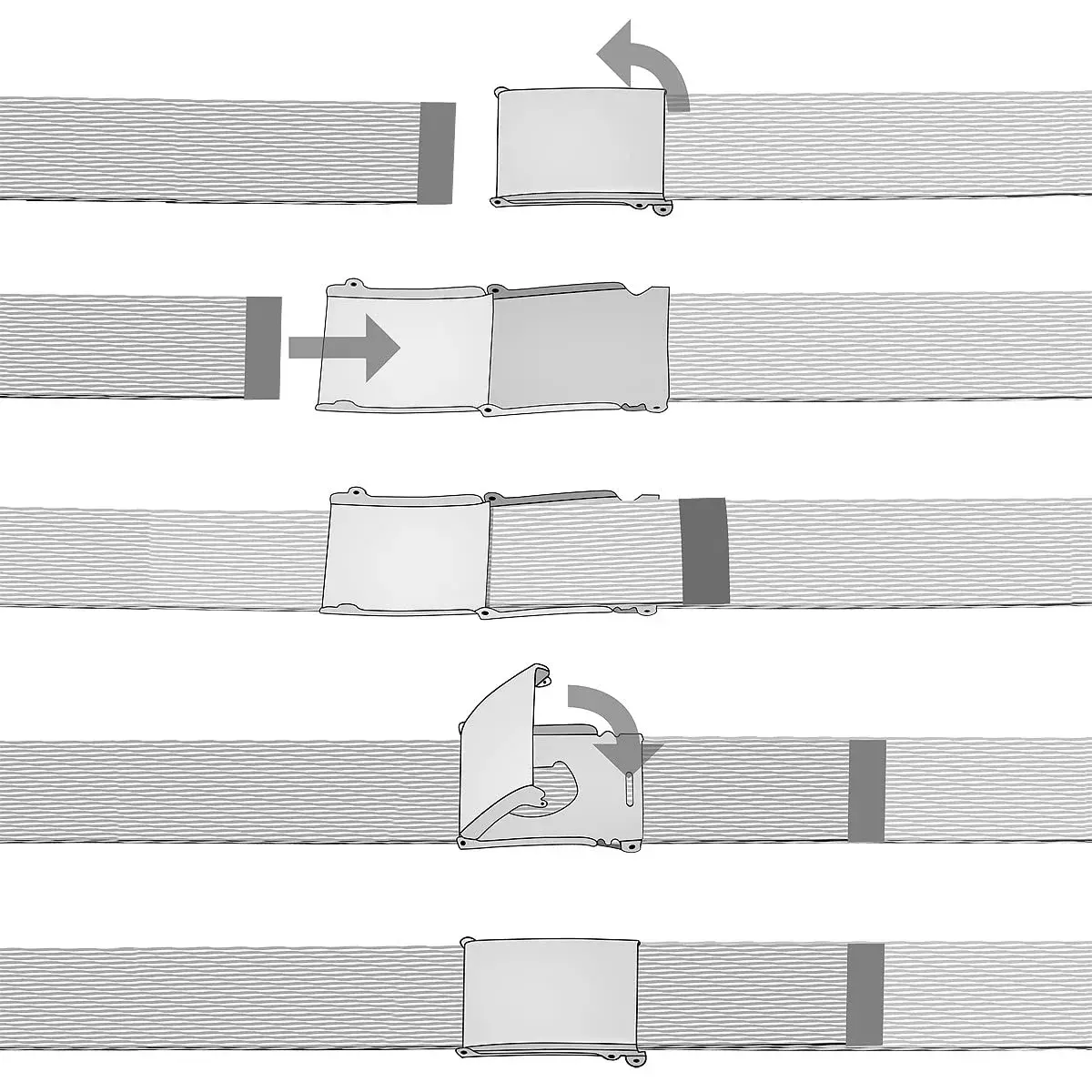 Falari Canvas Web Belt Fully Adjustable Cut to Fit Golf Belt with Flip Top Silver Buckle - White (135 cm / 53 inch) - view 6