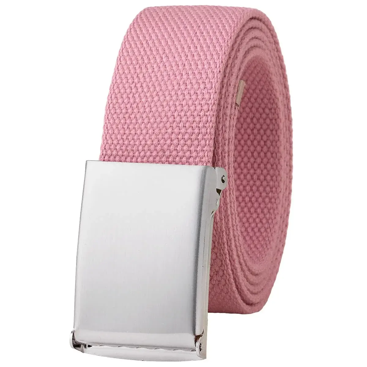 Falari Canvas Web Belt with Silver Buckle, 135cm (53") Cut-to-Fit | Adjustable Casual & Golf Belt - main product image