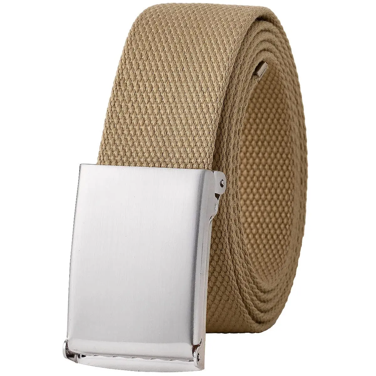 Falari Canvas Web Belt Fully Adjustable 135cm | Stylish Casual Belt with Silver Buckle - main product image
