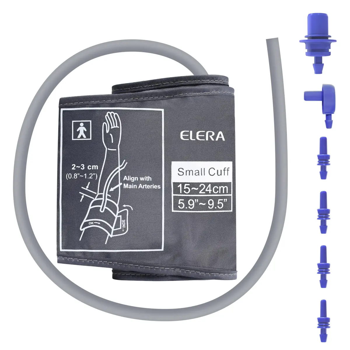 ELERA Pediatric Blood Pressure Cuff for Kids & Women - Small Child Replacement BP Cuff 15cm (5.9") | Compatible with Most Automatic Monitors - main product image