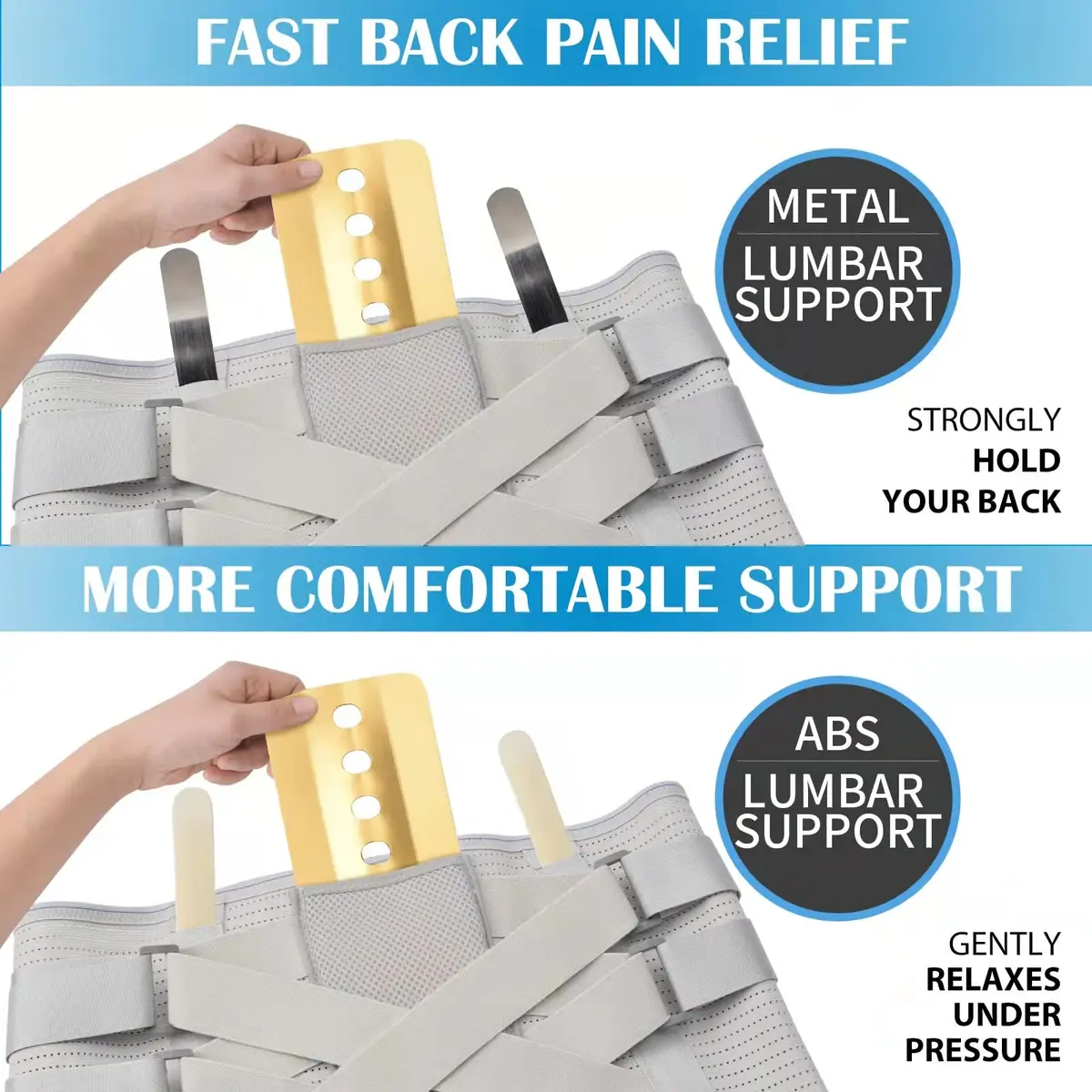 EGJoey Back Brace for Lower Back Pain | Lumbar Support Belt for Men/Women with Adjustable Fit - view 4