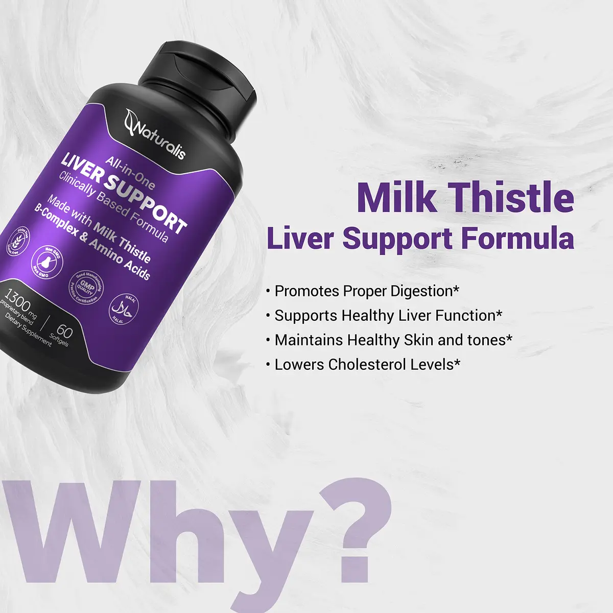Naturalis Milk Thistle Liver Support 60 Softgels | Liver Support & Detox* - view 4