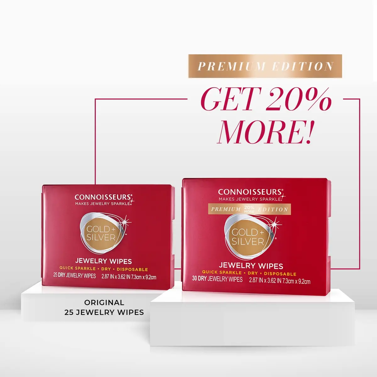 CONNOISSEURS Jewelry Wipes - 30 Pack | Fast Jewelry Cleaning & Tarnish Protection - view 4