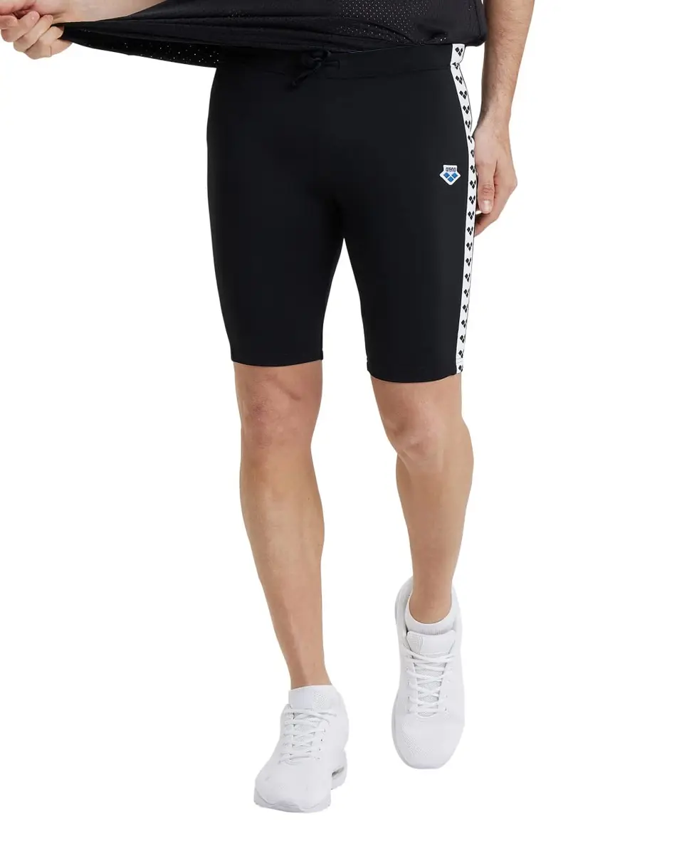 ARENA Icons Biking Caren Tight Shorts, Black/White/Black, XS | Unisex Cycling Shorts for Indoor & Outdoor Use - view 2