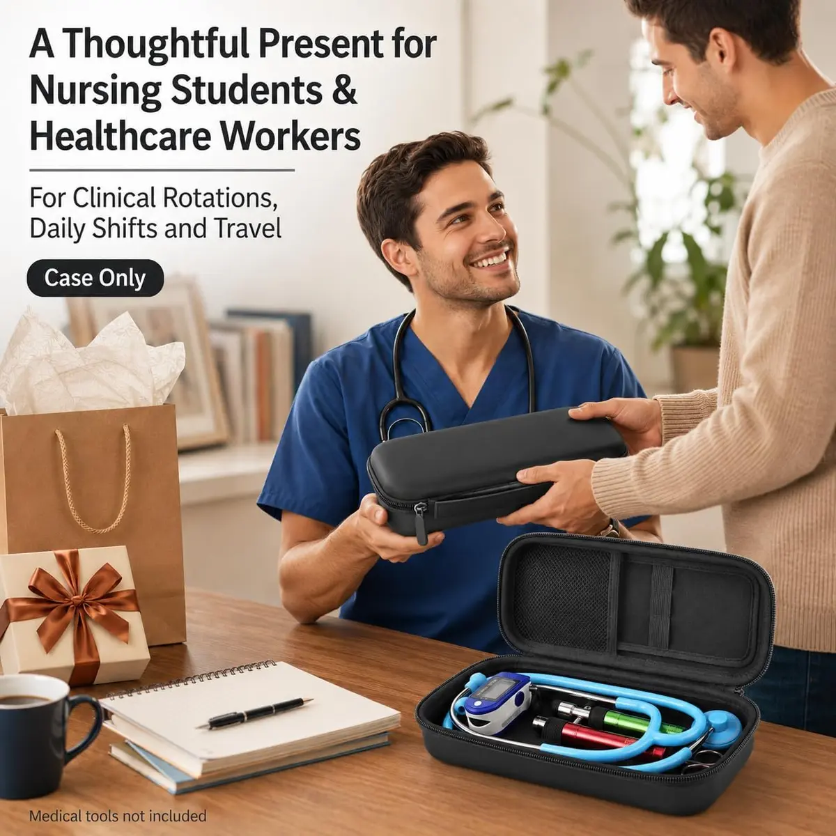 ALKOO Professional Healthcare Stethoscope Case for 3M Littmann Classic III/Cardiology IV, Black (11" L x 4.7" W x 2.4" H) | Protects Your Essential Medical Tool - view 8