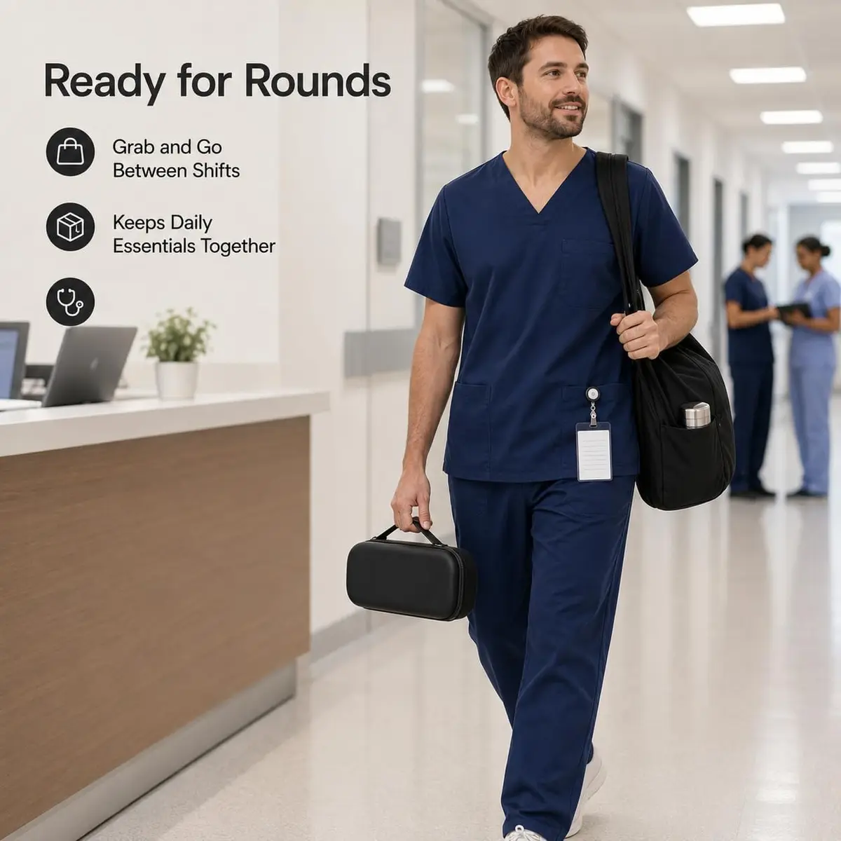 ALKOO Professional Healthcare Stethoscope Case for 3M Littmann Classic III/Cardiology IV, Black (11" L x 4.7" W x 2.4" H) | Protects Your Essential Medical Tool - view 9