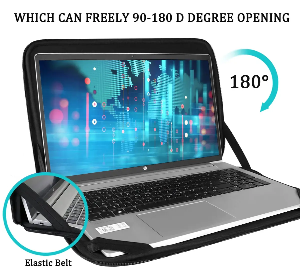 BOOEUDI Laptop Sleeve 15.6 inch Shockproof Protective Cover | Slim, Stylish & Durable - view 2