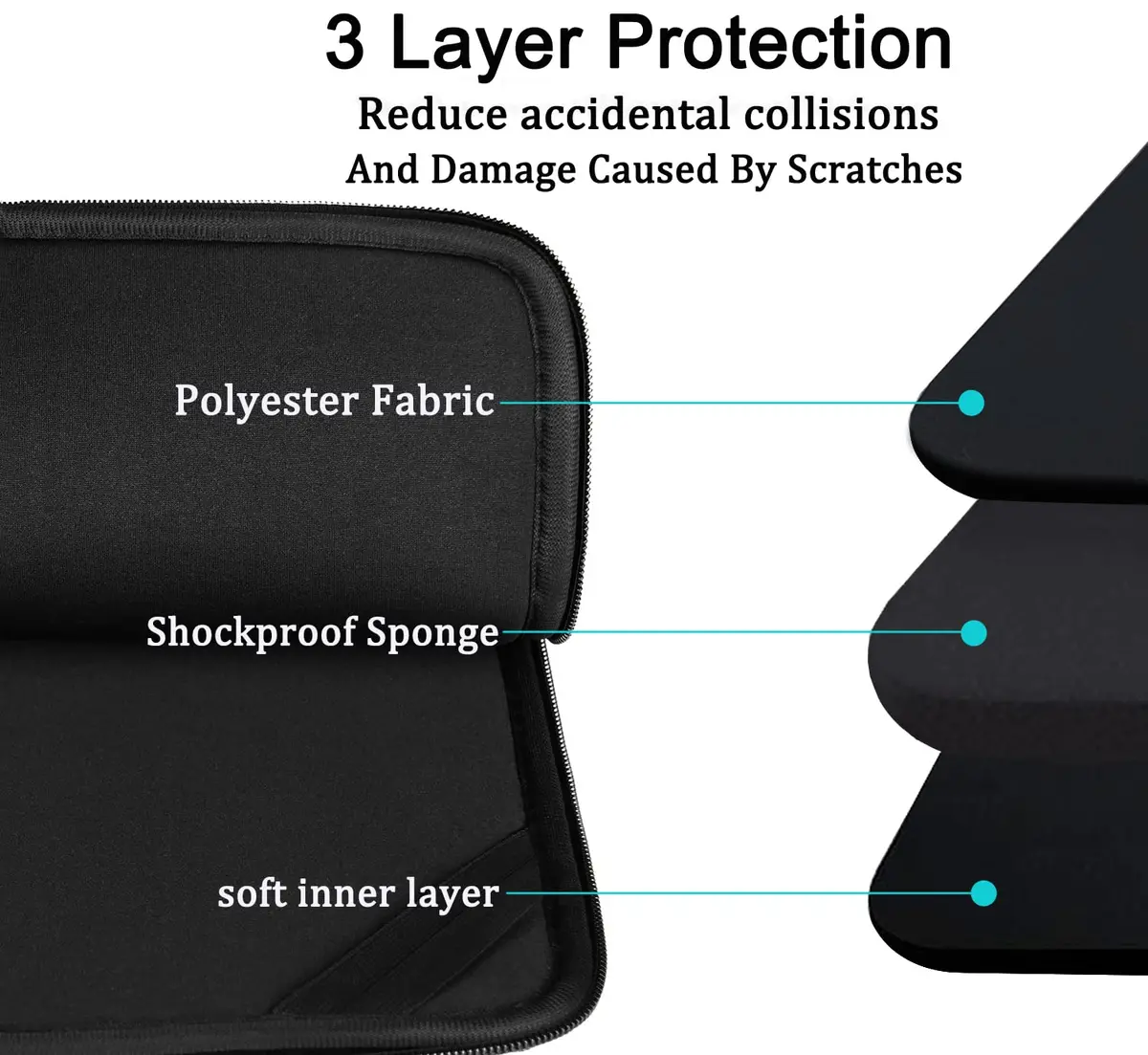 BOOEUDI Laptop Sleeve 15.6 inch Shockproof Protective Cover | Slim, Stylish & Durable - view 4