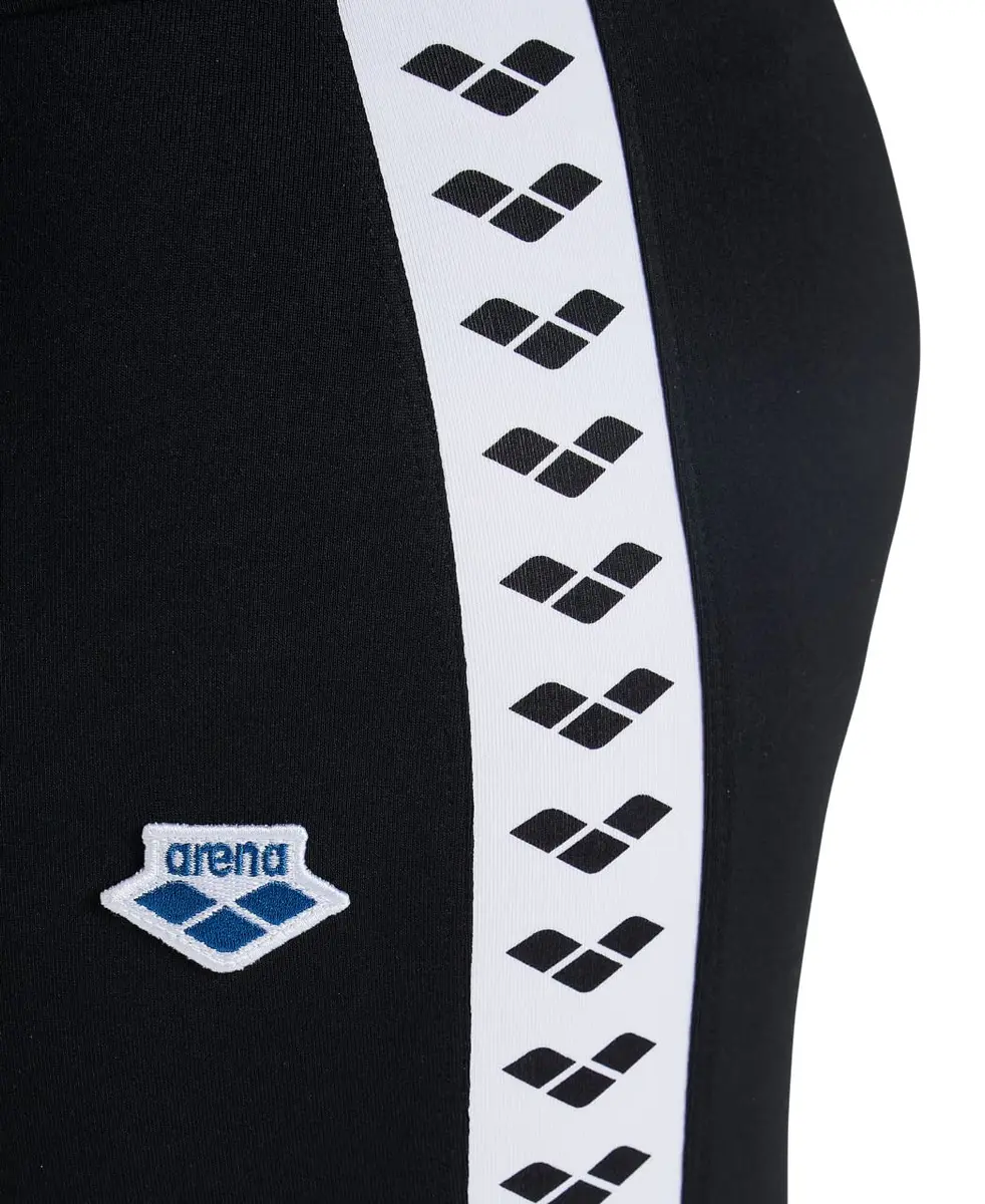 ARENA Icons Biking Caren Tight Shorts, Black/White/Black, Large | Unisex Cycling Shorts with 3D Padding - view 5