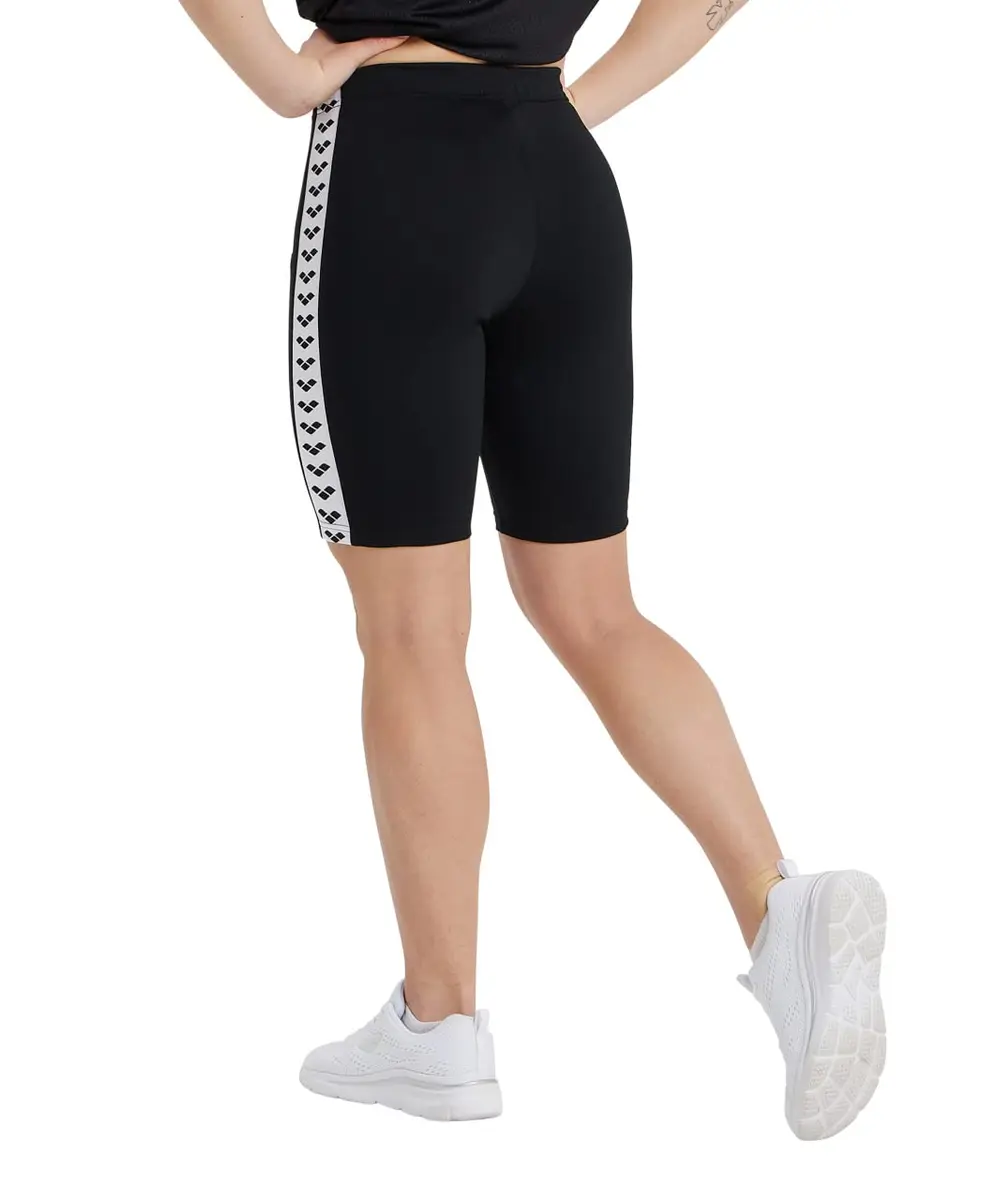 ARENA Icons Biking Caren Tight Shorts, Black/White/Black, Large | Unisex Cycling Shorts with 3D Padding - view 3
