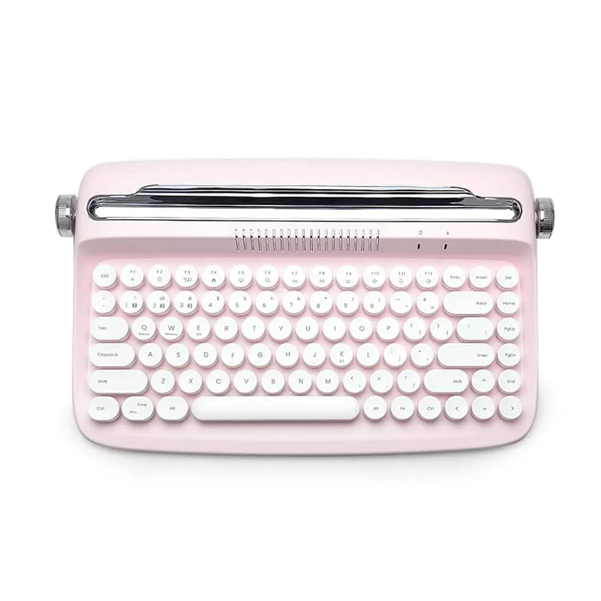 YUNZII ACTTO B303 Retro Typewriter Bluetooth Keyboard (Baby Pink) | 84-Key Compact Wireless Keyboard with Integrated Stand - view 4