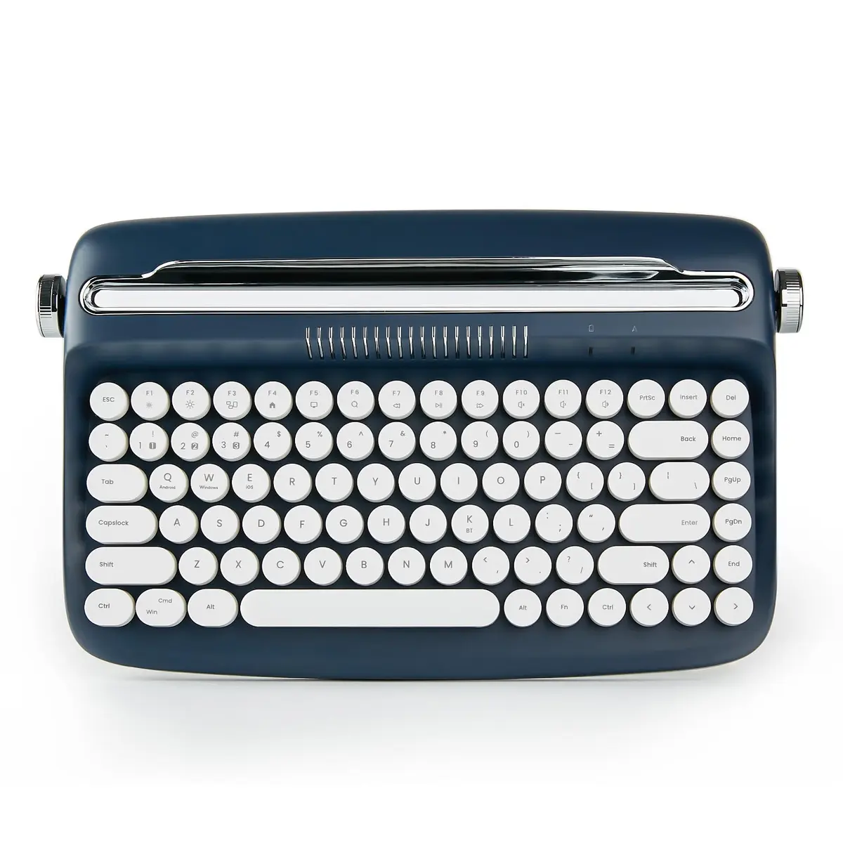 YUNZII ACTTO B303 Wireless Retro Typewriter Bluetooth Keyboard (Midnight) | Compact Vintage Design with 86 Keys - main product image