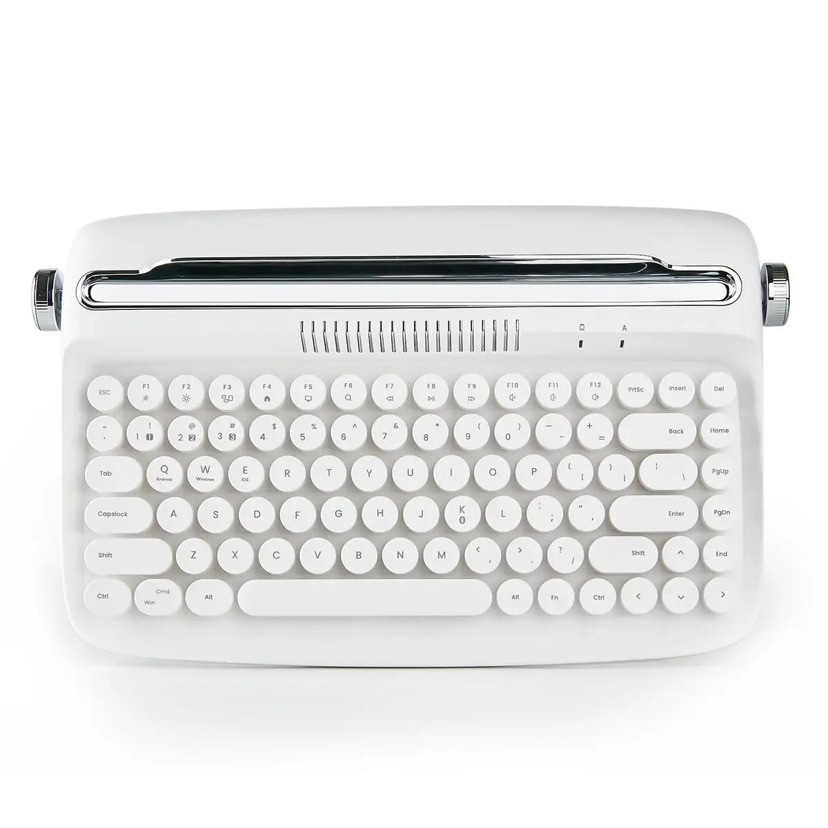 YUNZII ACTTO B303 Wireless Retro Typewriter Bluetooth Keyboard Snow White | Compact, Vintage Style - main product image