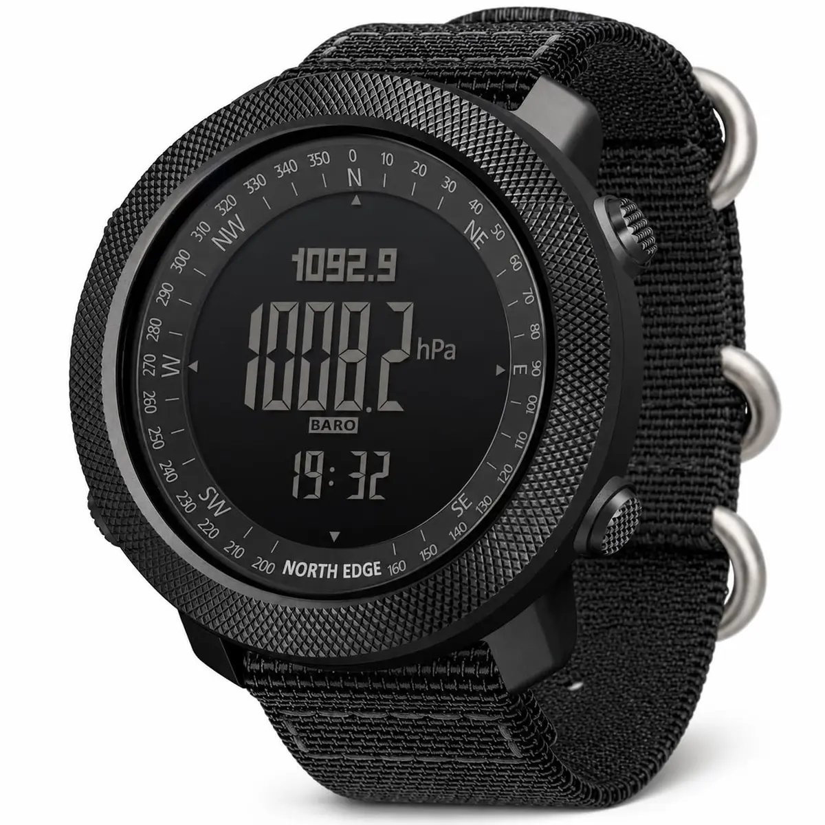 NORTH EDGE Apache Men's Survival Tactical Watch 50mm | Altimeter, Barometer, Compass, Weather Prediction - main product image