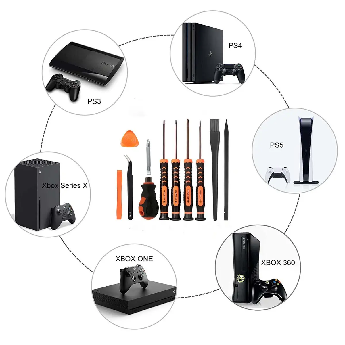 UYXiNONE Screwdriver Set for PS5 PS4 PS3 | Durable S2 Steel, Magnetic, Wide Application - view 7