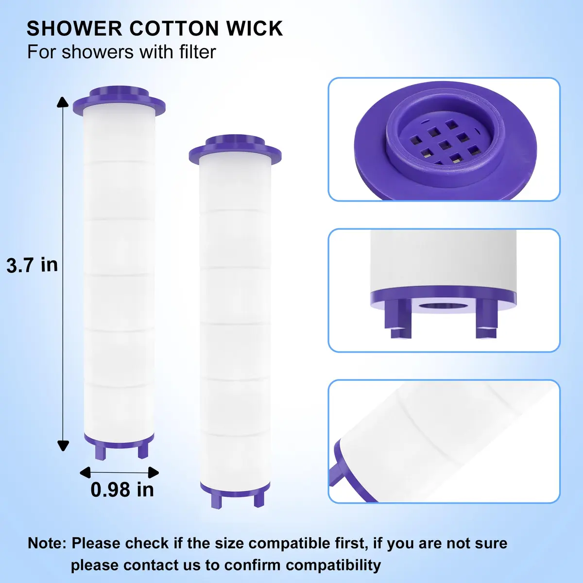 Tnnluku 12-Piece Hydro Jet Shower Head Filter Set | High Pressure Handheld Vortex Turbo Fan Shower Heads Filter - view 2