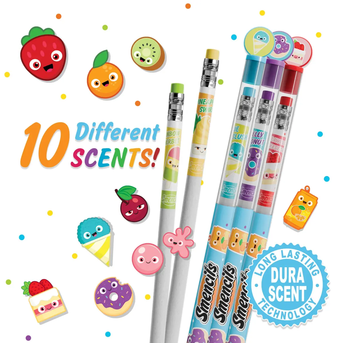 Scentco Graphite Smencils (2 Pack) HB #2 Scented Pencils, 20 Count | Recycled Newspaper & Long-Lasting Scents - view 2