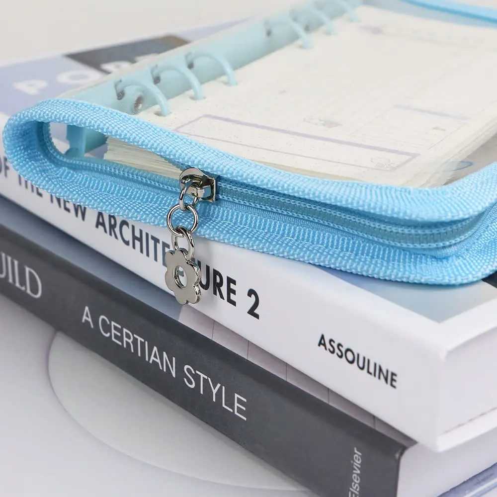 Mogoostry A6 Binder Cover Refillable 6 Ring Notebook Blue | Portable Personal Organizer - view 6