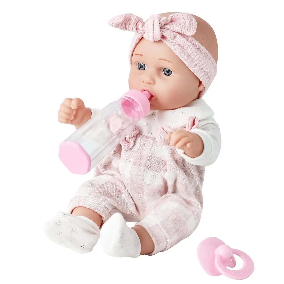 Enjoyin 12'' Baby Doll in Gift Box with Pink Cloths, Pacifier, Blanket & Bottle | Kid-Friendly Gift Set - main product image