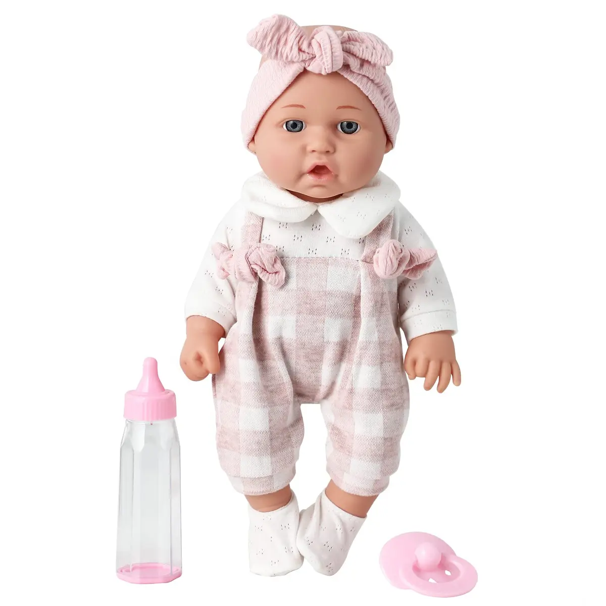 Enjoyin 12'' Baby Doll in Gift Box with Pink Cloths, Pacifier, Blanket & Bottle | Kid-Friendly Gift Set - view 9