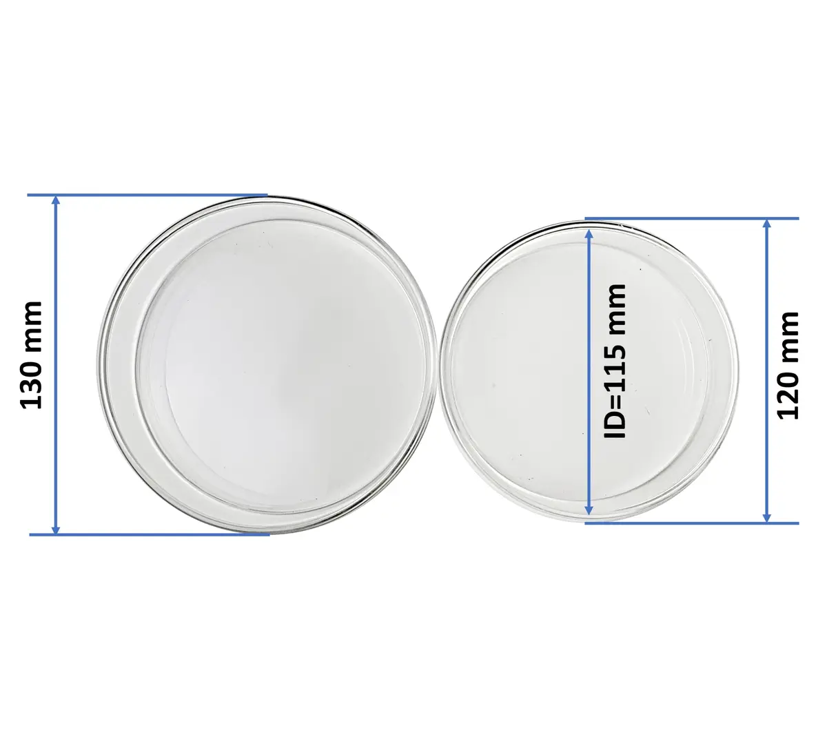 Microyn Borosilicate Glass Petri Dish with Lid, 120 mm | Reusable, Autoclavable Labware for Research & Education - view 2