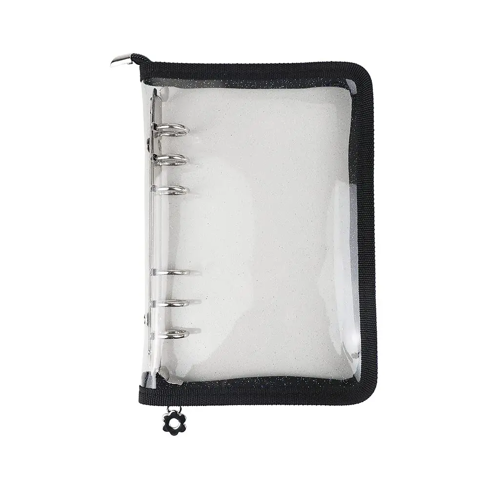 Mogoostry A6 Binder Cover Refillable 6 Ring | Clear PVC Zipper Folder for Personal Organizer - main product image