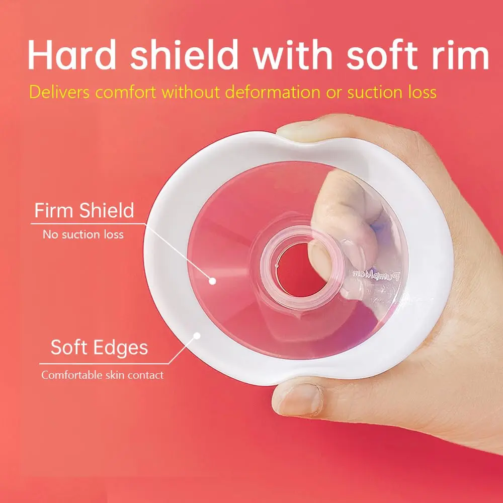 PumpMom-us 24mm Oval Flange Breast Shields for Medela Pumps, 2 Count (48ml) | Compatible with Medela Pump Parts - view 3
