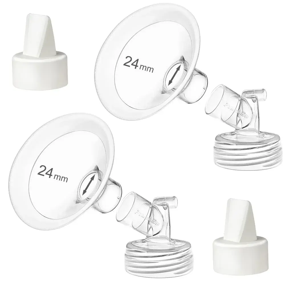 PUMPMOM-US 24mm Flanges Compatible with Spectra S2 S1 Breastpump Parts | BPA-Free Breast Pump Accessories - main product image