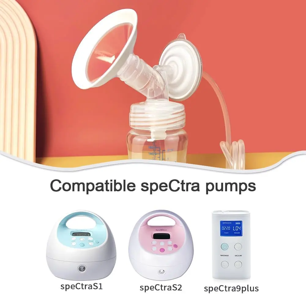 PUMPMOM-US 24mm Flange Pump Parts for Spectra S1/S2/9+ Breast Pumps | 8-Piece Set - view 2