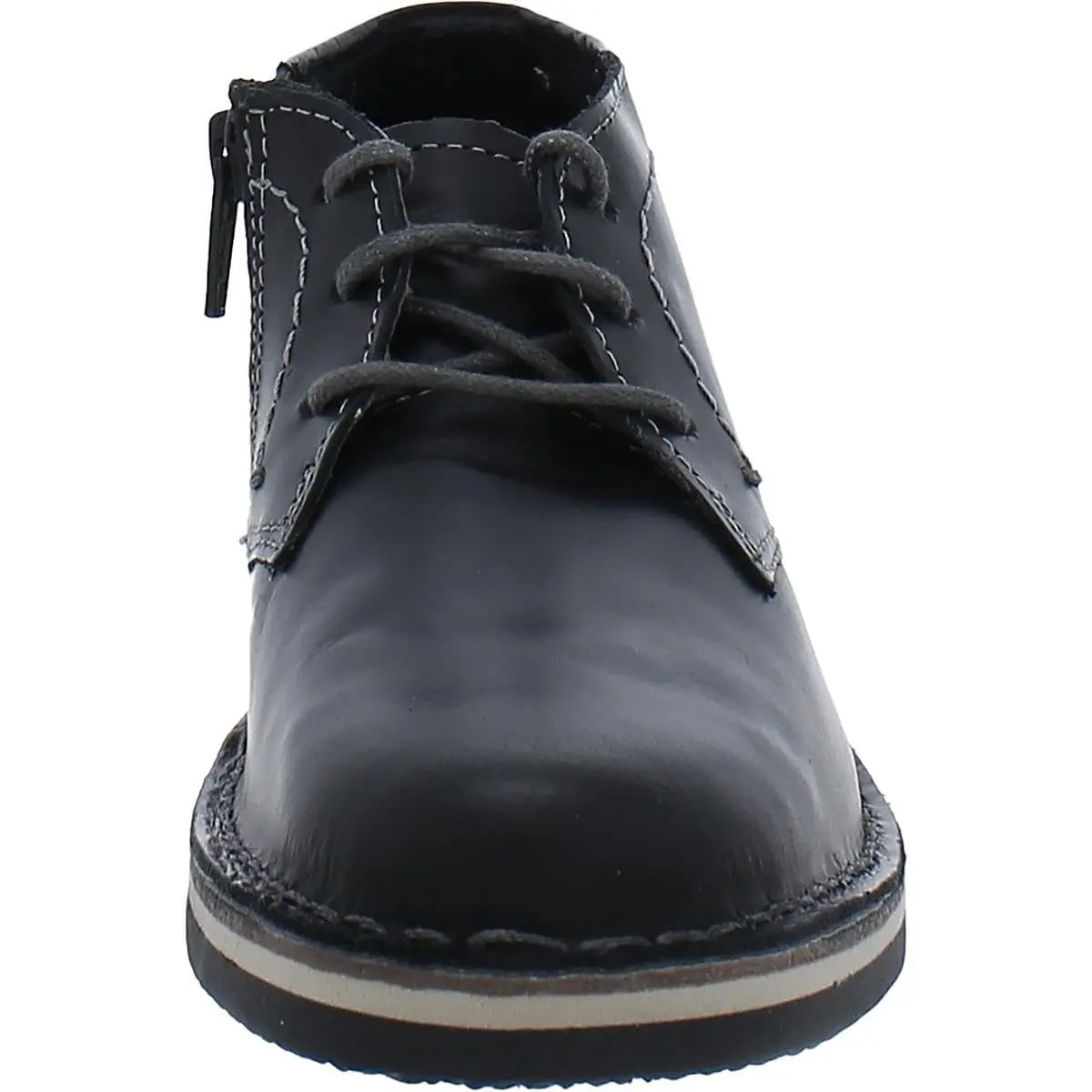 Steve Madden Boys Harkeen Chukka Boot, Black Leather, 10 | Classic Modern Style with Comfort - view 2