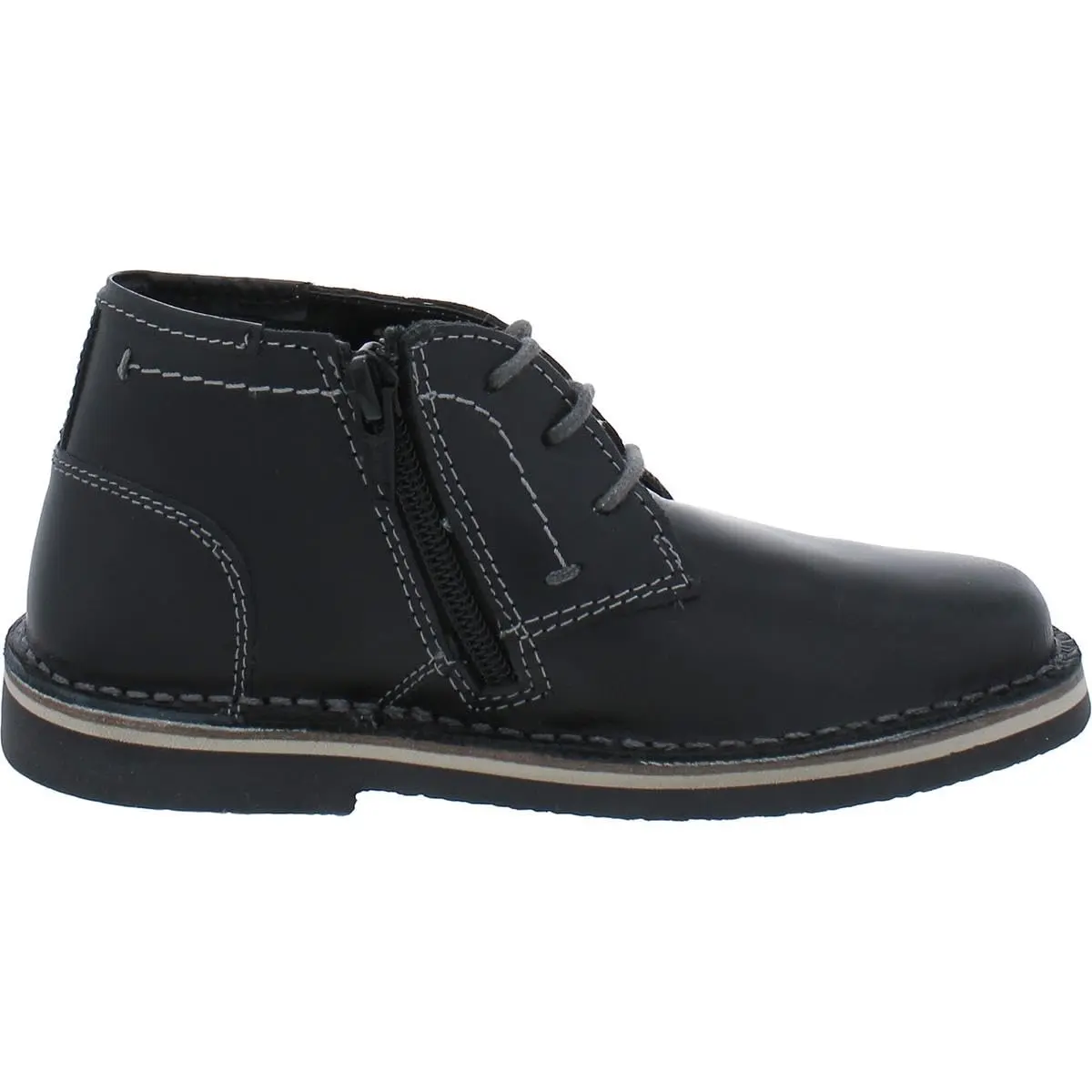 Steve Madden Boys Harkeen Chukka Boot, Black Leather, 10 | Classic Modern Style with Comfort - view 5