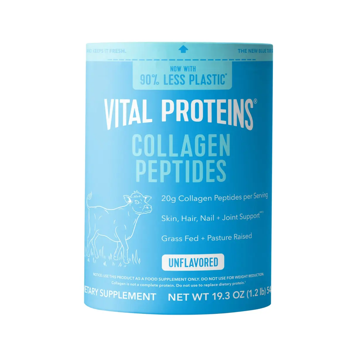Vital Proteins Collagen Peptides Powder Unflavored 537g (19.3oz) | Supports Hair, Skin, Nails, Bones & Joints - main product image