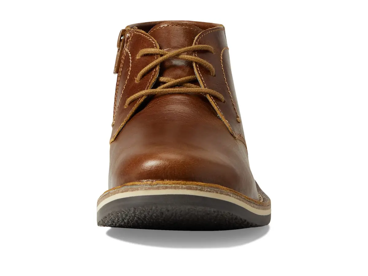 Steve Madden Boys Harkeen Chukka Boot, Cognac Leather, 11 | Classic Leather Design with Comfort - view 2