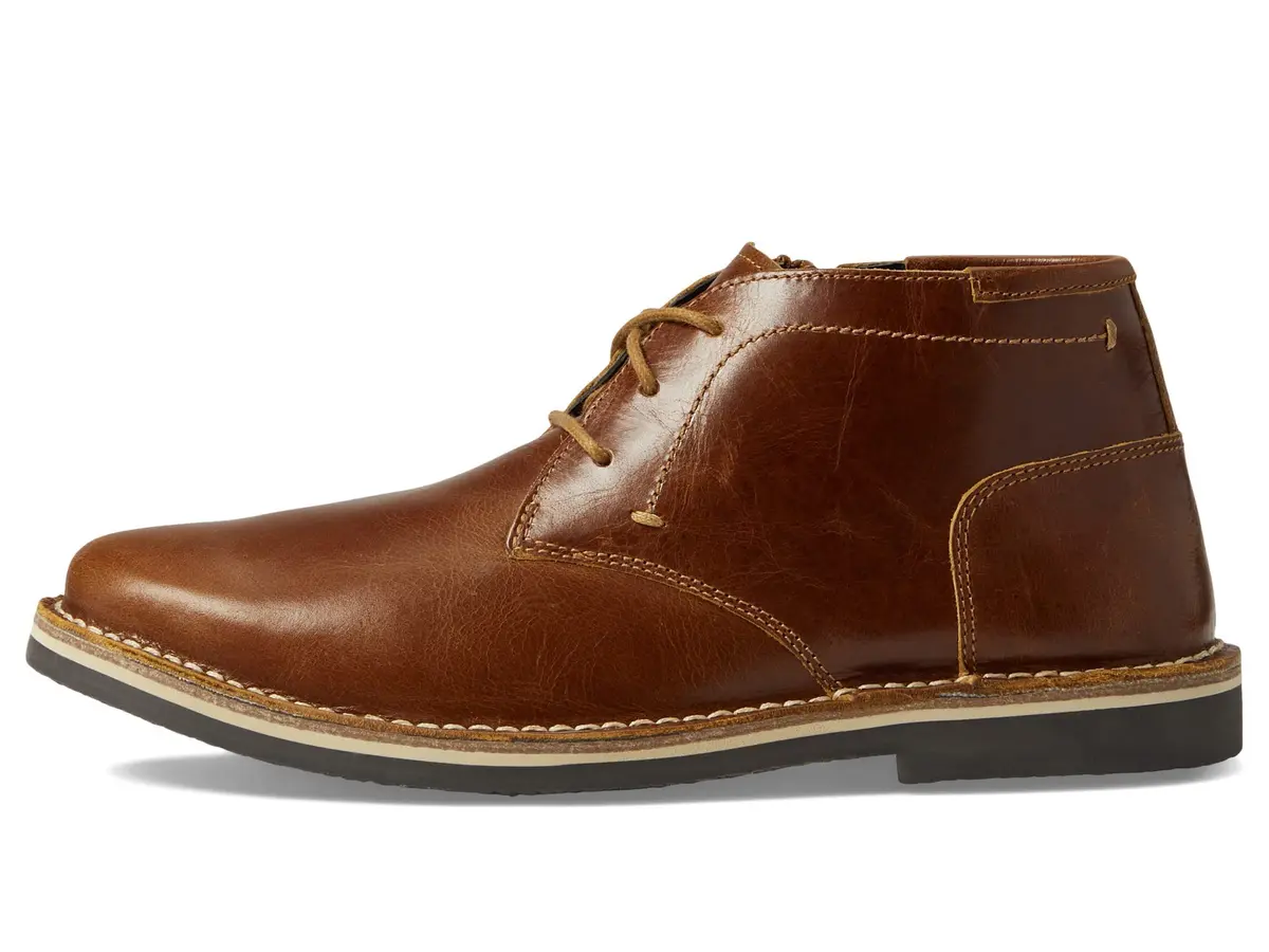 Steve Madden Boys Harkeen Chukka Boot, Cognac Leather, 11 | Classic Leather Design with Comfort - view 4