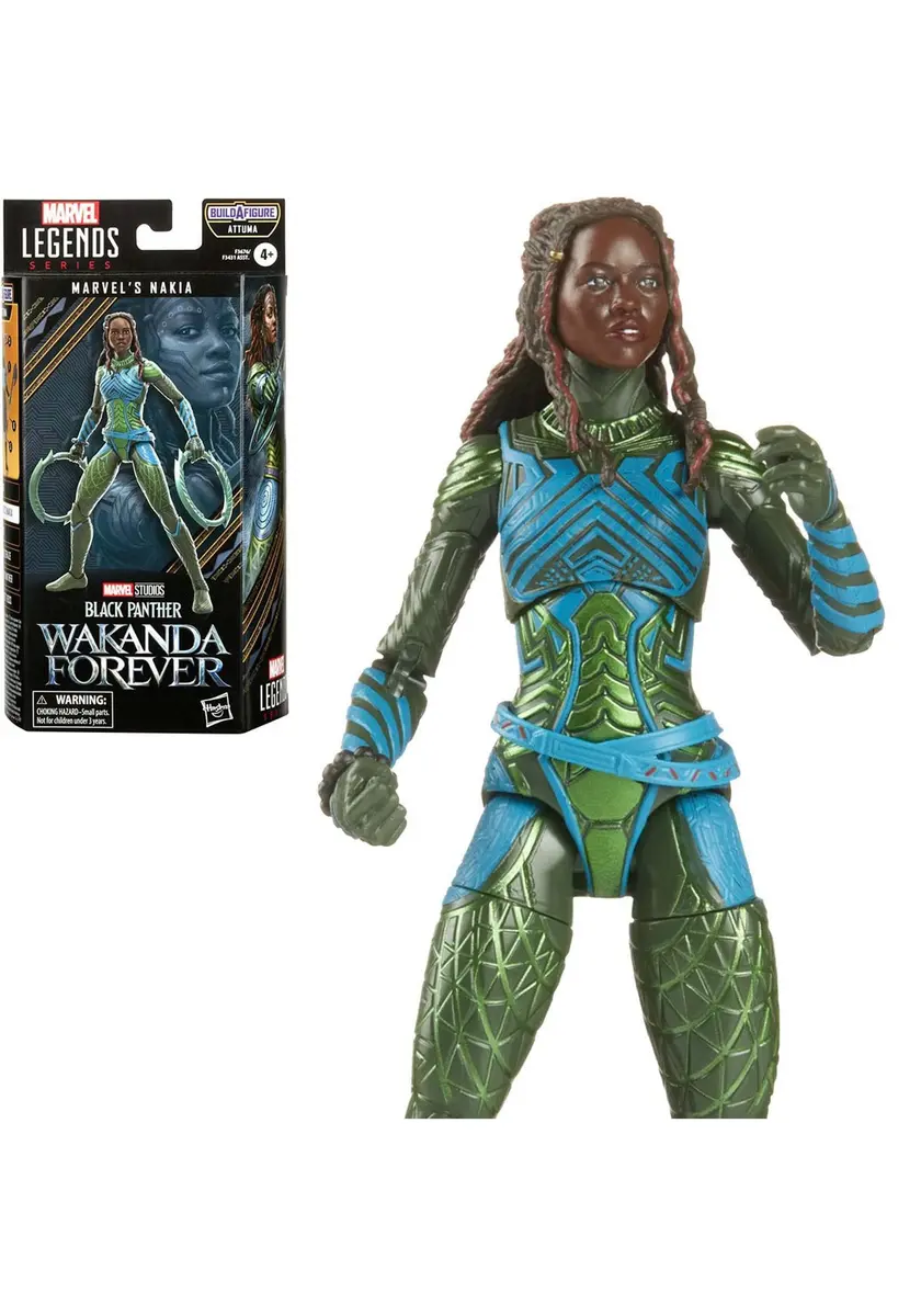 Marvel Legends Series Black Panther Wakanda Forever Nakia 6-Inch MCU Action Figure Toy, 5 Accessories, 1 Build-A-Figure Part - main product image
