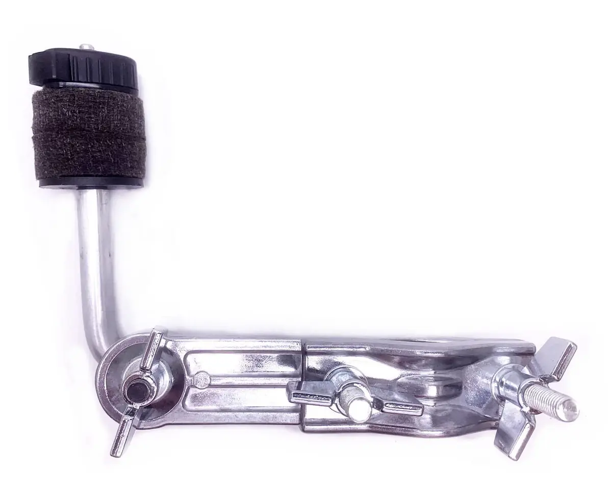 TUOREN Cymbal L-Arm Rod with Bracket Holder Extension Arm Attachment | Silver, 17.5cm (6.89inch) | Metal & Felt - view 5