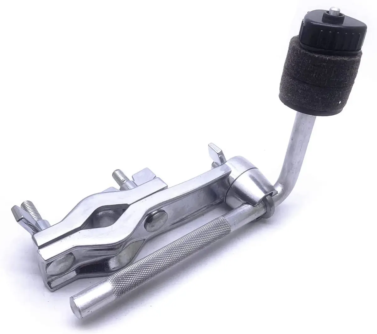 TUOREN Cymbal L-Arm Rod with Bracket Holder Extension Arm Attachment | Silver, 17.5cm (6.89inch) | Metal & Felt - view 2