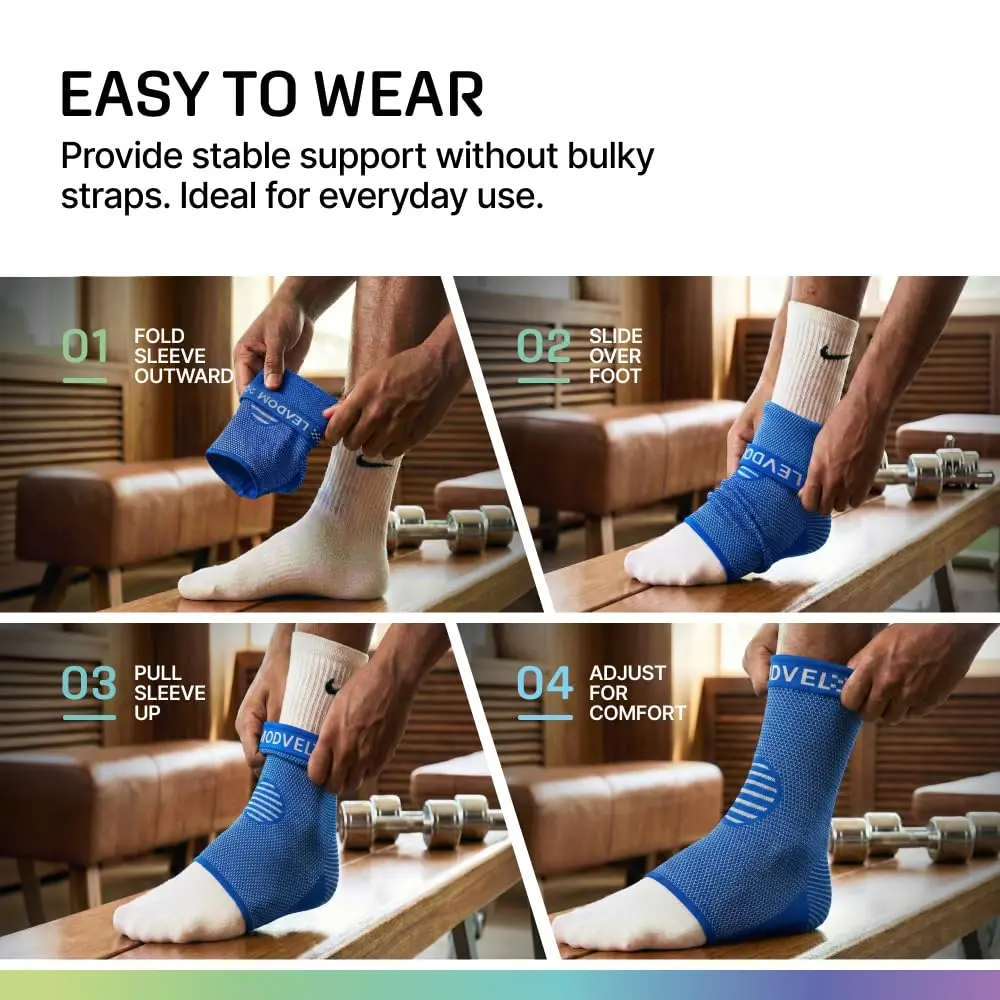 Modvel Foot & Ankle Brace Socks for Sprained Ankle | Compression Sleeve for Recovery & Support - view 7