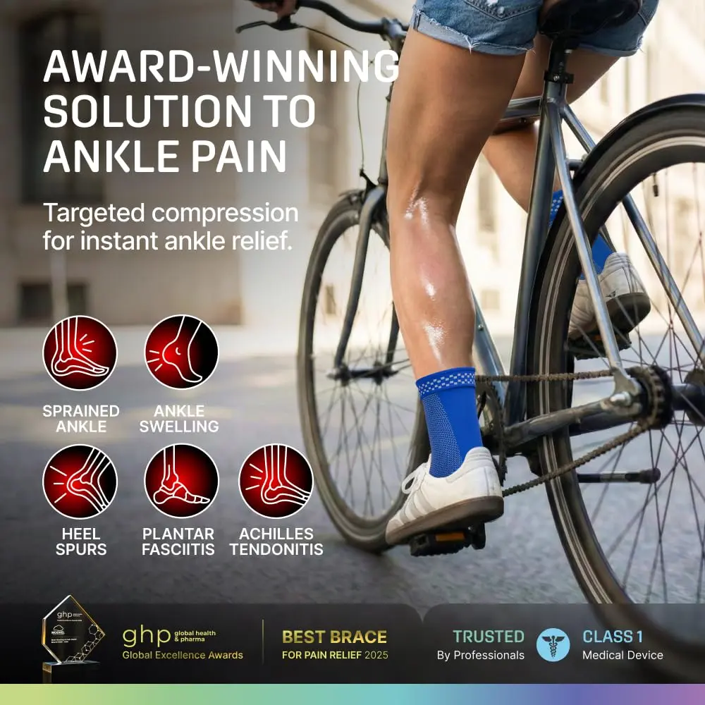 Modvel Foot & Ankle Brace Socks for Sprained Ankle | Compression Sleeve for Recovery & Support - view 2