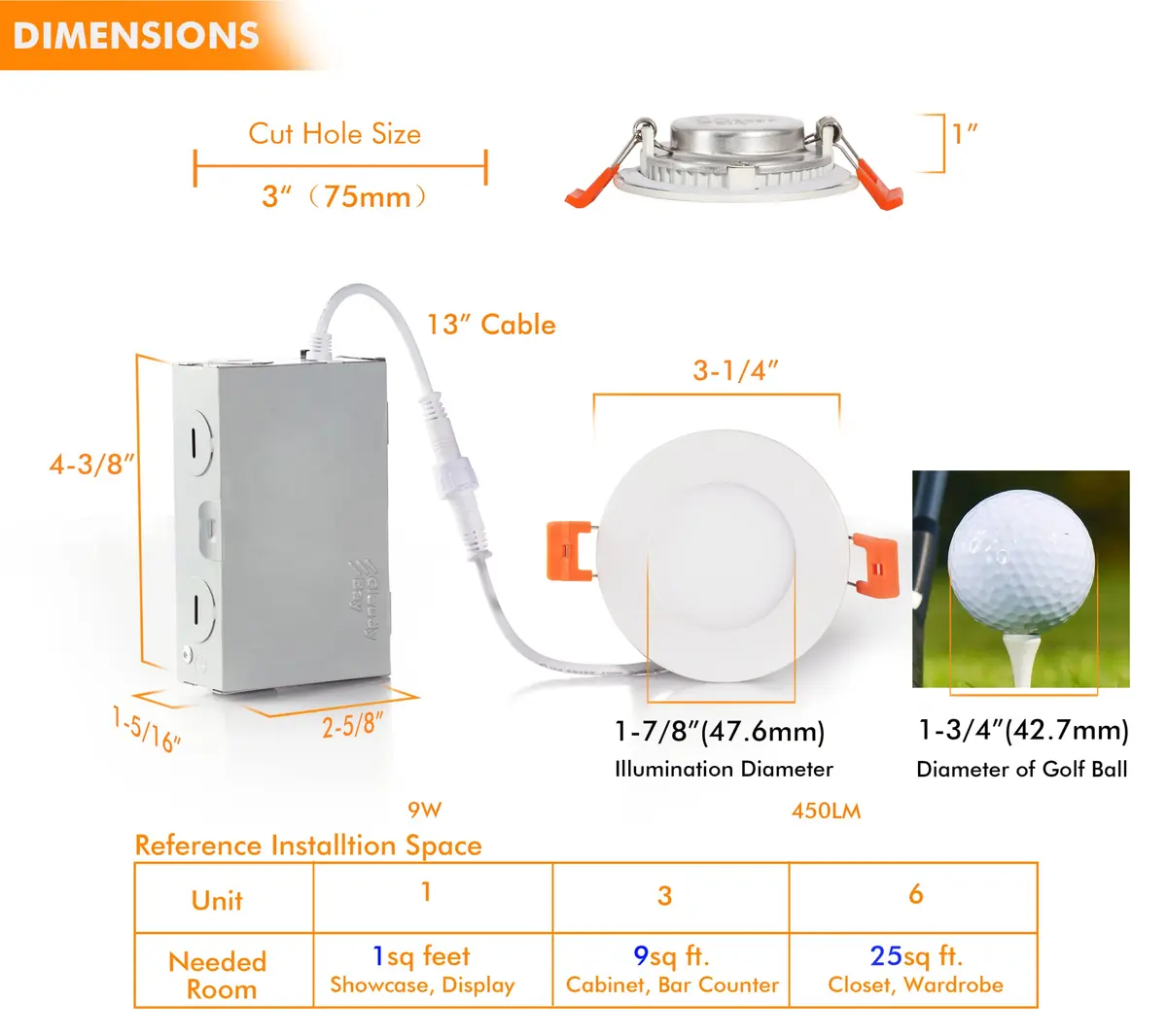 CLOUDY BAY 3 inch Smart WiFi LED Recessed Lights | RGBCW Color Changing, Alexa & Google Compatible, No Hub, 2700K-6500K, IC Rated - view 2