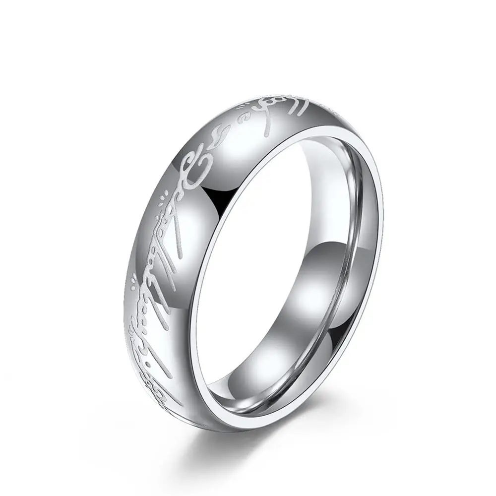 Meilord 6mm Stainless Steel Luminous Ring | Glows in Dark, Comfort Fit Wedding Band - main product image