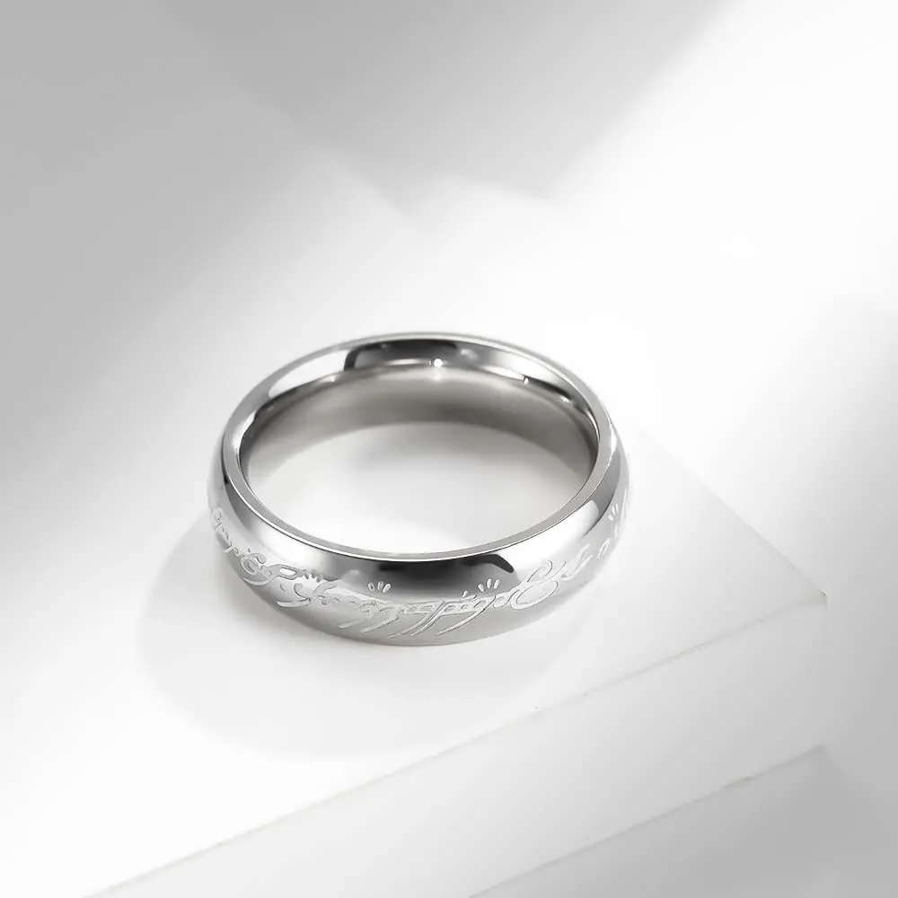 Meilord 6mm Stainless Steel Luminous Ring | Glows in Dark, Comfort Fit Wedding Band - view 2