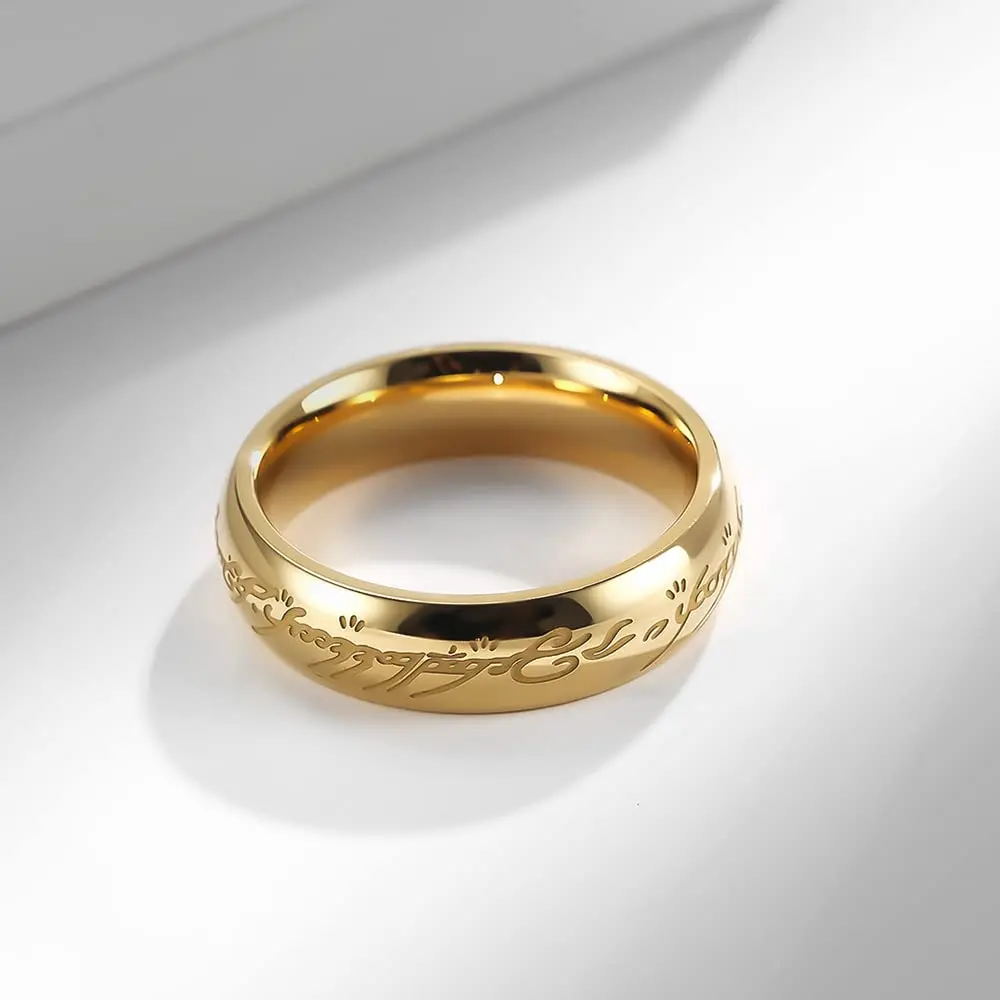 Meilord 6mm Lord of The Rings Ring for Men & Women Gold Silver Glow | Comfort Fit, Glows in Dark (70-120 chars) - view 2