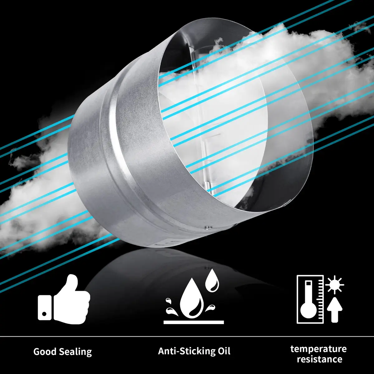 Miuwauer 8 Inch Backdraft Damper for HVAC Ducts | Prevents Airflow Leakage - view 5